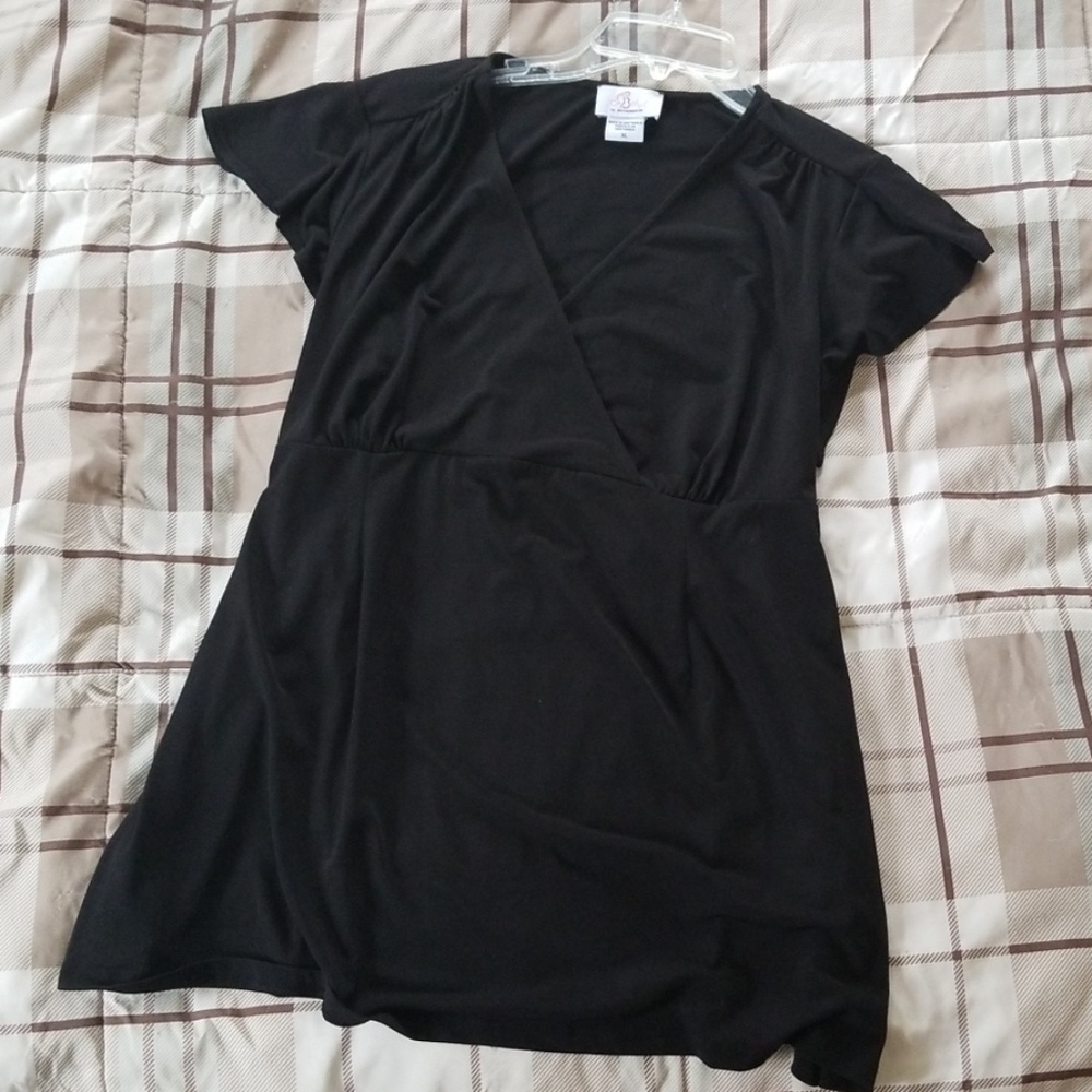 Black maternity blouse